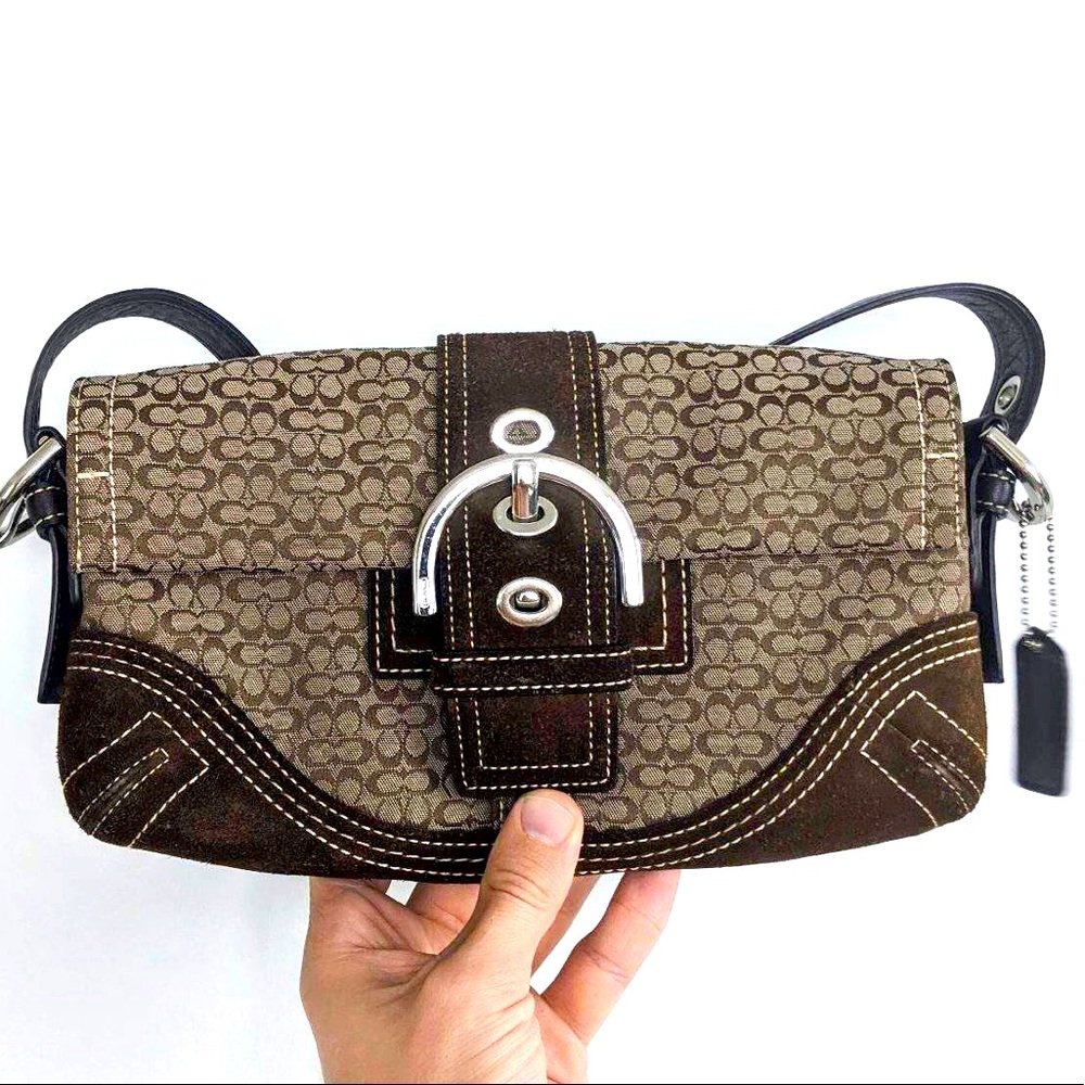 ⭐️ Coach ⭐️ Suede & Leather Vintage Shoulder Bag